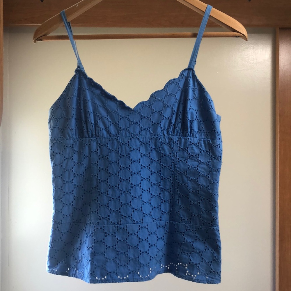 Volcom Camisole Strappy Blue Zipper back Small